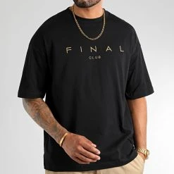 Meilleur prix ⌛ Tee 🎁 Shirt Large Premium Gold Signature 1021 Noir de Final Club 😍 -Final Club Soldes final club 324723 FINAL 1021 20220912T154705 03