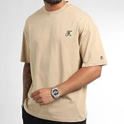 Meilleure affaire ✔️ Tee ⭐ Shirt Oversize Large Avec Broderie 1056 Beige de Final Club ❤️